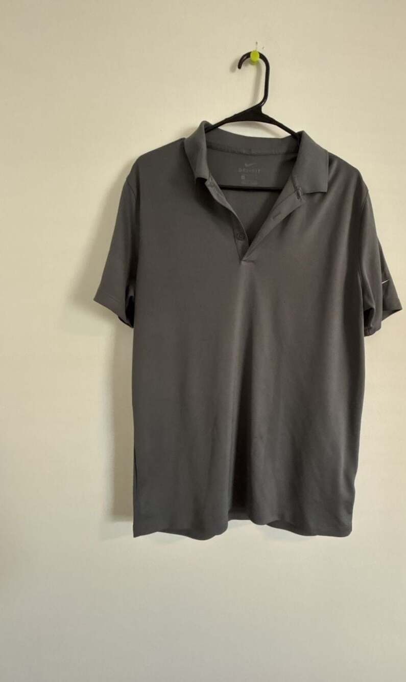 Nike Dri-Fit Gray Short Sleeve Men's Polo Shirt